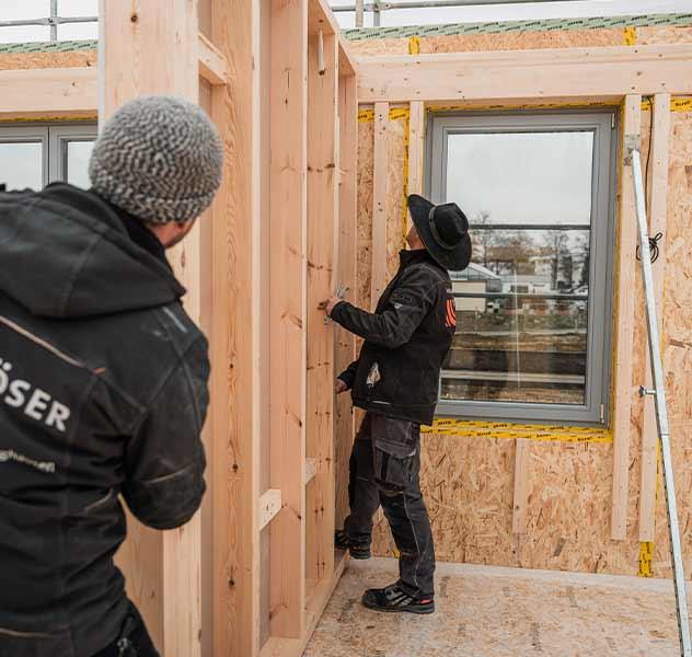 Team von Holzbau Göser am Bau