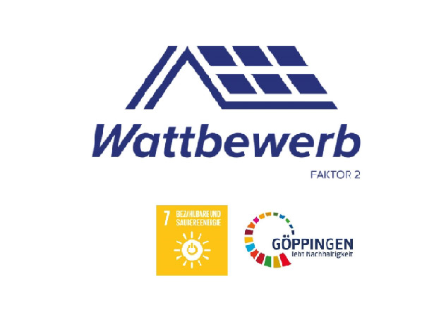 Logo Wattbewerb und Stadt Göppingen lebt nachhaltig