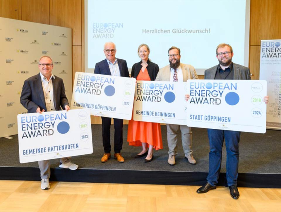 European Energy Award Landkreis Göppingen Preisverleihung European Energy Award Landkreis Göppingen Preisverleihung. Quelle: KEA-BW/Martin Stollberg