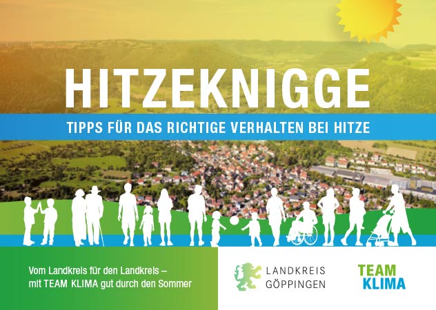 Titelseite des Hitzeknigges – Tipps für das richtige Verhalten bei Hitze