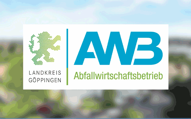 Logo AWB auf verschwommenen Hintergrund © AWB Landkreis Göppingen